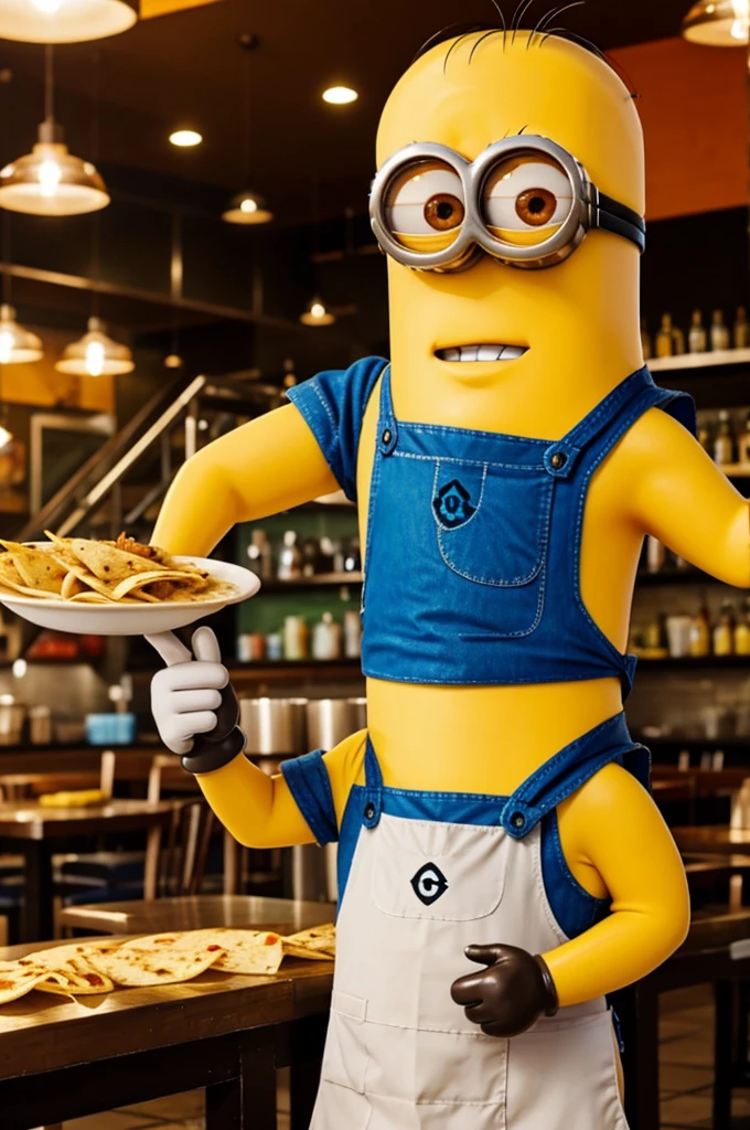 Minion waiter at a taqueria in Mexico