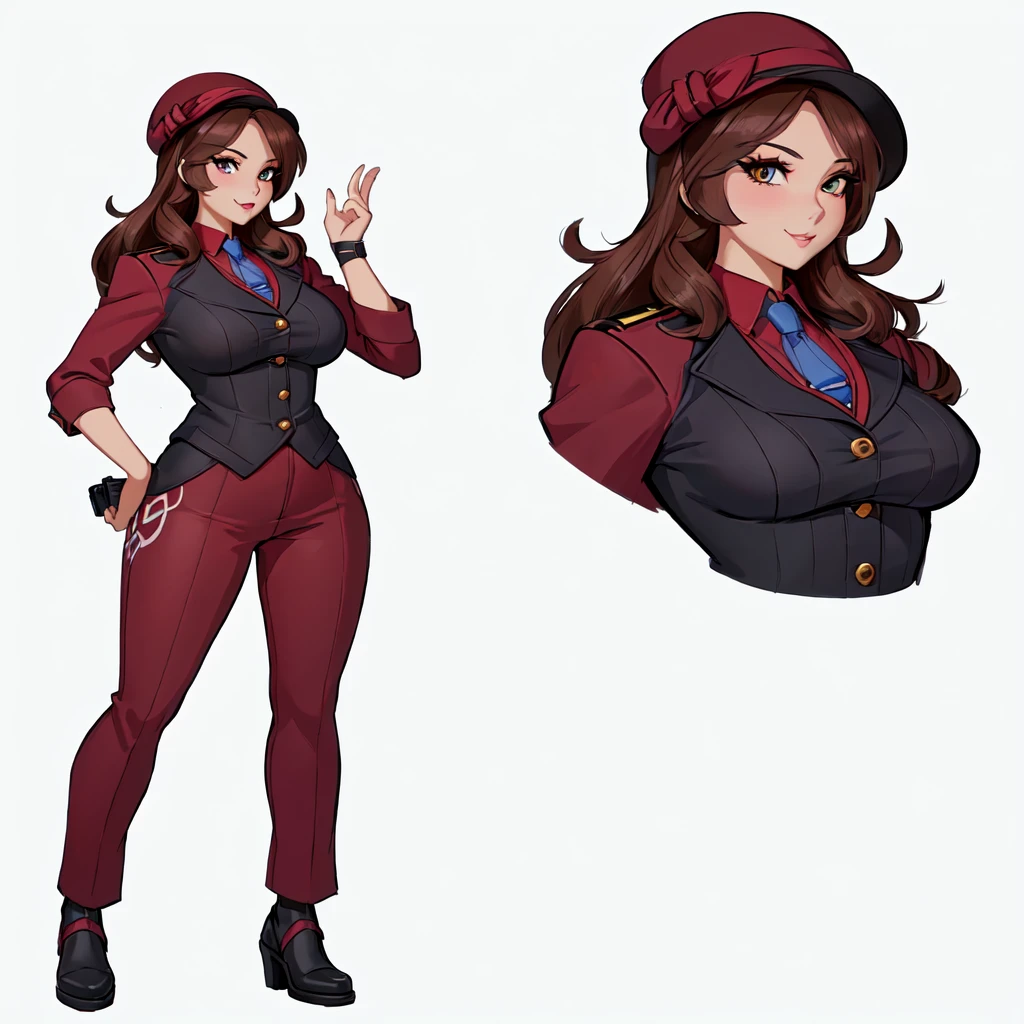 a close up of a cartoon character of a woman with a hat, anya from spy x family, official character art, character full body portrait, official character illustration, full body character portrait, full body character design, full body character concept, detailed character art, adult character, single character full body, comic character design, female lead character, full-body character portrait