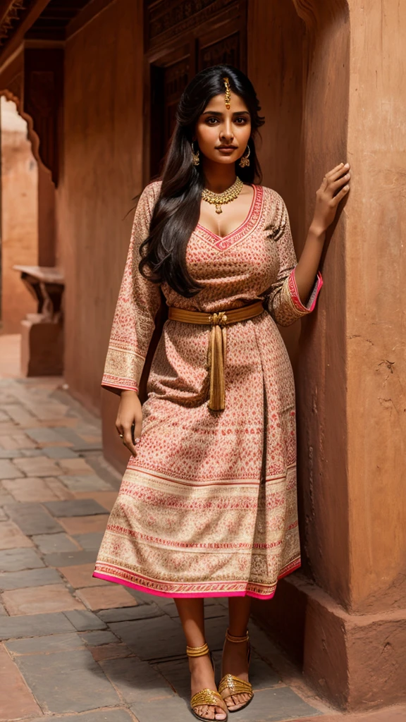 6 feet big breasted beautiful indian girl in rajasthani dress.