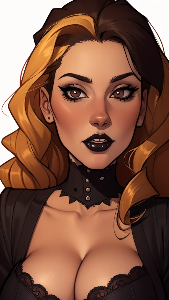 a close up portrait mode Cartoon style GTA style digital illustration of a woman in a black dress and black hair, beautiful vampire queen, beautiful vampire female queen, gothic maiden, very beautiful gothic top model, beautiful female vampire, goth girl, goth girl, gothic maiden of the dark, Gothic style, gothic woman, gothic clothes, gothic outfit, vampire fashion, female vampire, wearing a gothic dress Close up of a woman with long hair and a sweater, curly brown hair, Beautiful model, high-quality portrait, medium portrait soft light, looks like young liv tyler, colorized portrait, Beautiful woman, curly blonde hair | d & d, beautiful portrait lighting, a beautiful young woman, very beautiful model, 50mm portrait, medium - long curly brown hair