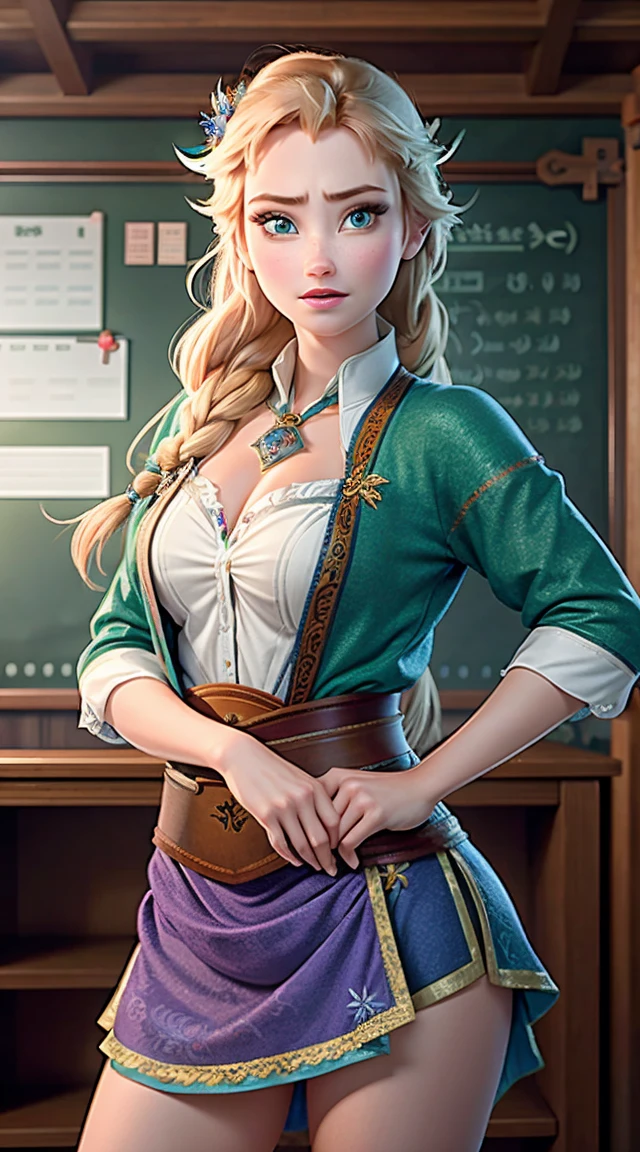 Photo of Anna of Arendelle as a teacher sexy, teacher, teacher clothes, binic, Anna from Disney's Frozen, Cao Cao and sensuous, excellent face, perfectbody, Provocative, great, Show breasts, Breasts huge, Cao Cao, sensuous legs, bursting Breasts huge, Broad Hips, busty, sensuous, Breasts huge, glad.