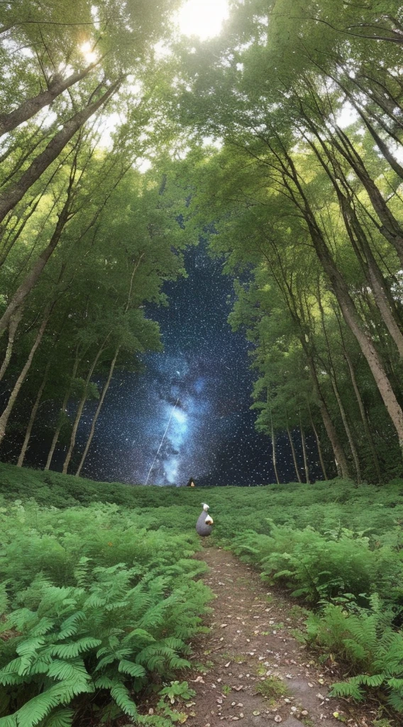 Dans une forêt enchantée, un lapin curieux nommé Pompon découvre une boîte magique cachée sous un vieux chêne. À l'intérieur, il trouve une montre miniature qui lui permet de parler avec les étoiles. Chaque nuit, Pompon et ses amis animaux écoutent les histoires brillantes des étoiles sur la création du monde et les aventures des constellations. Chaque matin, le lapin raconte aux autres animaux ce qu'il a appris, inspirant toute la forêt à rêver plus