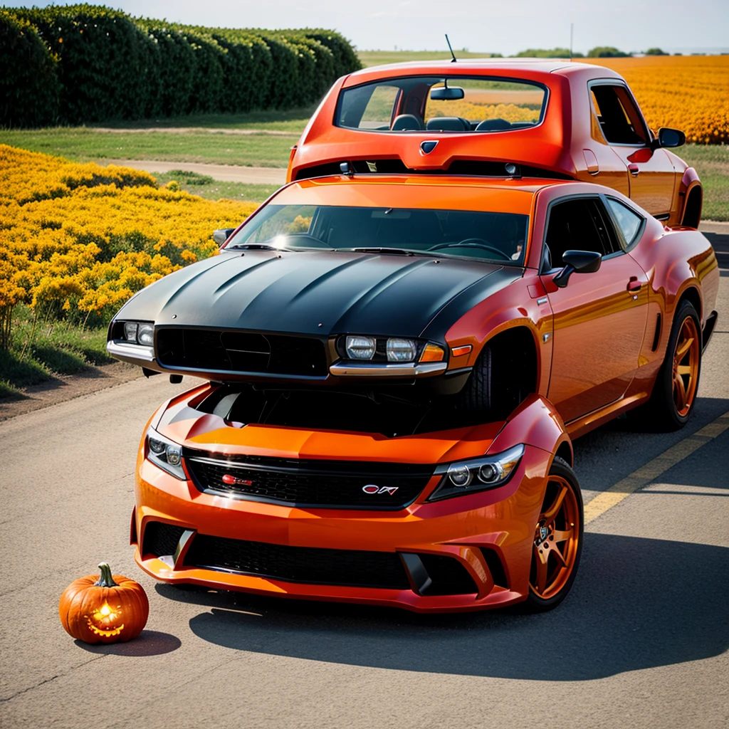 How to make a car from a red pumpkin