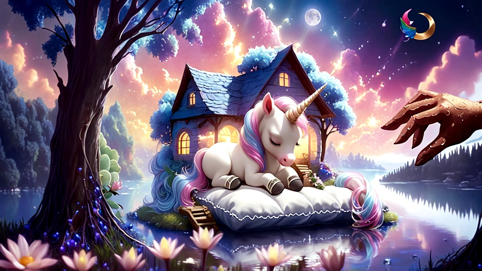 cute unicorn sleeping