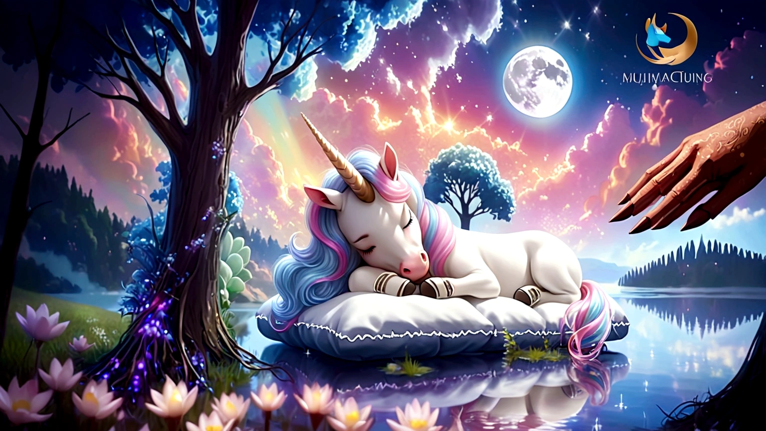 cute unicorn sleeping