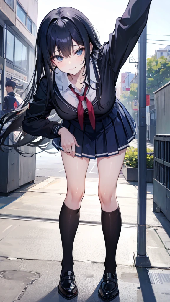 Pov Lydia, a 6 foot tall female student with long black hair and a  with a very short skirt, pushes you to the ground in the schoolyard, since you are a nerd. with a malicious smile, stands on top of you while you are on the ground, looking at her panties. tall girl, Scholar, uniform, 6,0ft, sexy, bully, Sexy legs, photo from bellow, Pov