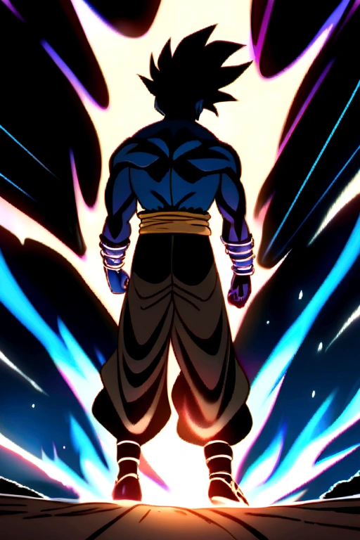 Goku perfected ultra instinct,full image aura,clothes ripped