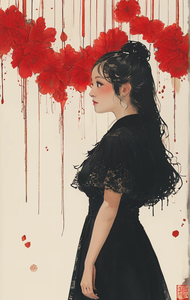 On a bright red campus"YES"Character、(Masterpiece in maximum 16K resolution:1.6), ((darkest_insane_silhouette_illustration):1.2),(intricate detail:1.4), (extremely insane detail:1.4),(highest quality:1.3),(Hyper_realistic:1.3). | Black and white, silhoutte art, female figure, elegant pose, flowing hair, graceful curves, subtle details, minimalistic background, soft lighting, delicate features, captivating composition, expressive eyes, slender silhouette, artistic interpretation. | ((silhoutte_of_pretty_girl_waiting under a clock):1.5), ((waiting pose):1.2), ((withered flower background):1.1), each flower detailed and rendered with a masterful gouache technique, silhoutte art behance,surreal, It gives a romantic aura. | (perfect_fingers:1.0), (perfect_legs:1.0), better_hands, More_Detail.