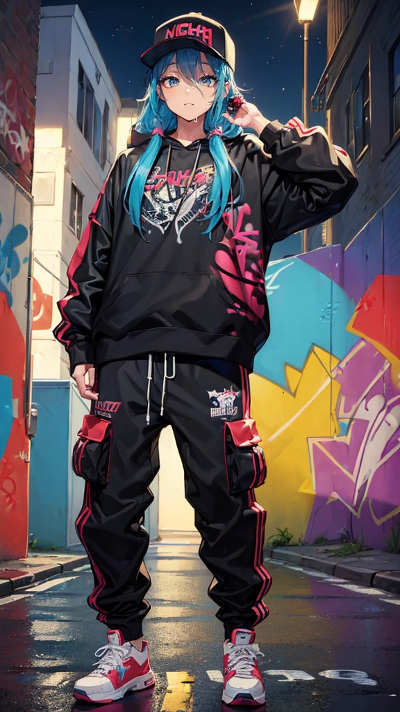 (((graffiti:1.4))),(background blurring:1.2),shibuya at night,(night_sky:1.4),(masterpiece,best quality:1.2),(8k),shiny skin,detailed skin,detailed face,detailed eyes,(steam from extractor fan:1.3),(wet road surface:1.3),1girl,(hip hop dancer:1.4),beautiful face,(Cinematic Lighting:1.3),((night:1.4)),straight_hair,(depth of field:1.2),(looking_to_the_side:1.2),looking_afar,medium breasts BREAK
(((hip-hop girl:1.3))),((high-cut sneakers:1.2)) BREAK
((Hip Hop Fashion)),(graffiti wall:1.3),(use of colorful colors:1.3),half pants,
