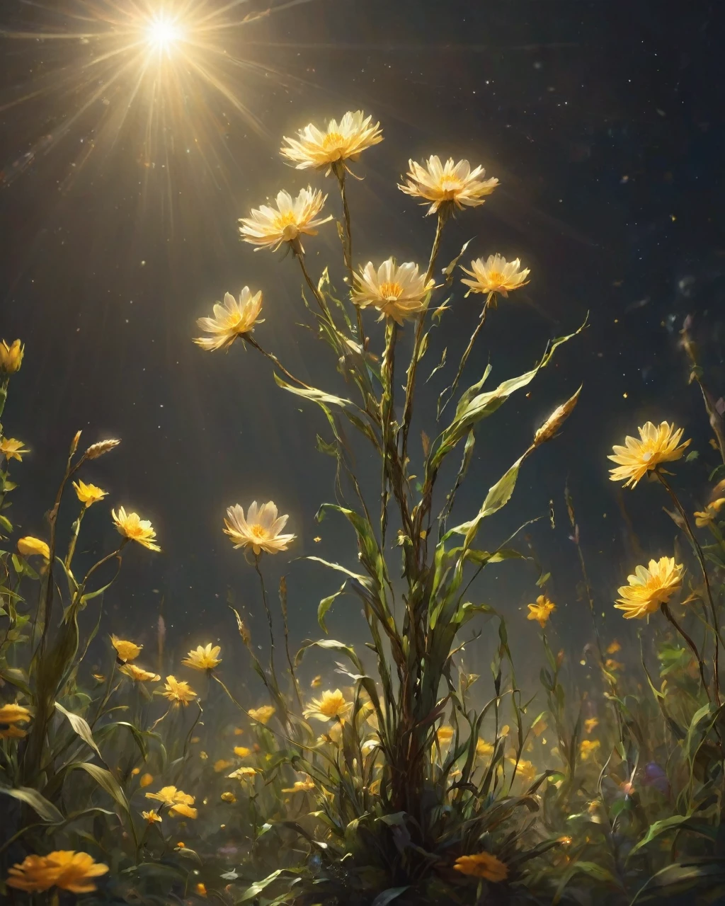 letitflrsh, let it flourish, Fiddlesticks, radiation, flowers, illumination, atmospheric, scale, order, healing, light, hope, soothing, calm,  