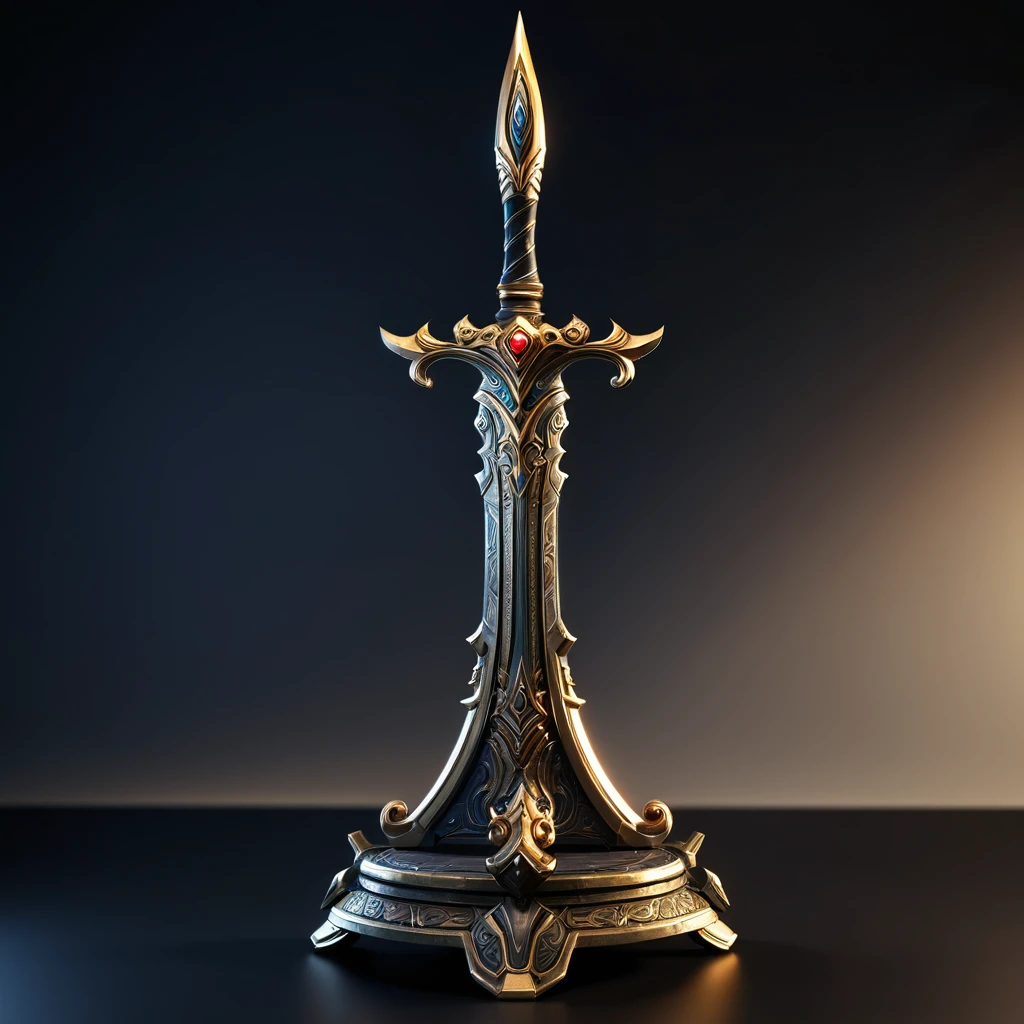 Ornament, stand, highlight, light and shadow, focus, aura, sharp, high-resolution, high-resolution, high-resolution, high-resolution,Otherworldly weapons