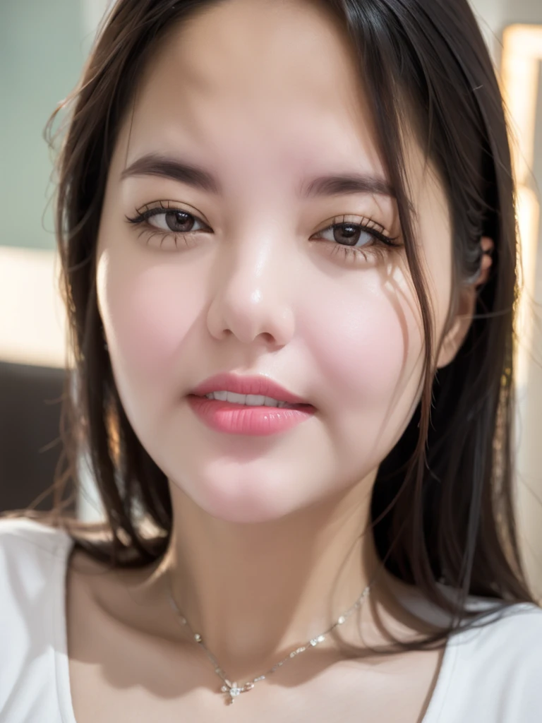 1girl, photo realistic, realistic, on back, looking at viewer, lying, bare shoulders, long hair, short hair, black hair, face, nose, lips, parted lips, teeth, eyelashes, collarbone, (best quality,4k,8k,highres,masterpiece:1.2),ultra-detailed,(realistic,photorealistic,photo-realistic:1.37),HDR,UHD,studio lighting,ultra-fine painting,sharp focus,physically-based rendering,extreme detail description,professional,vivid colors,bokeh