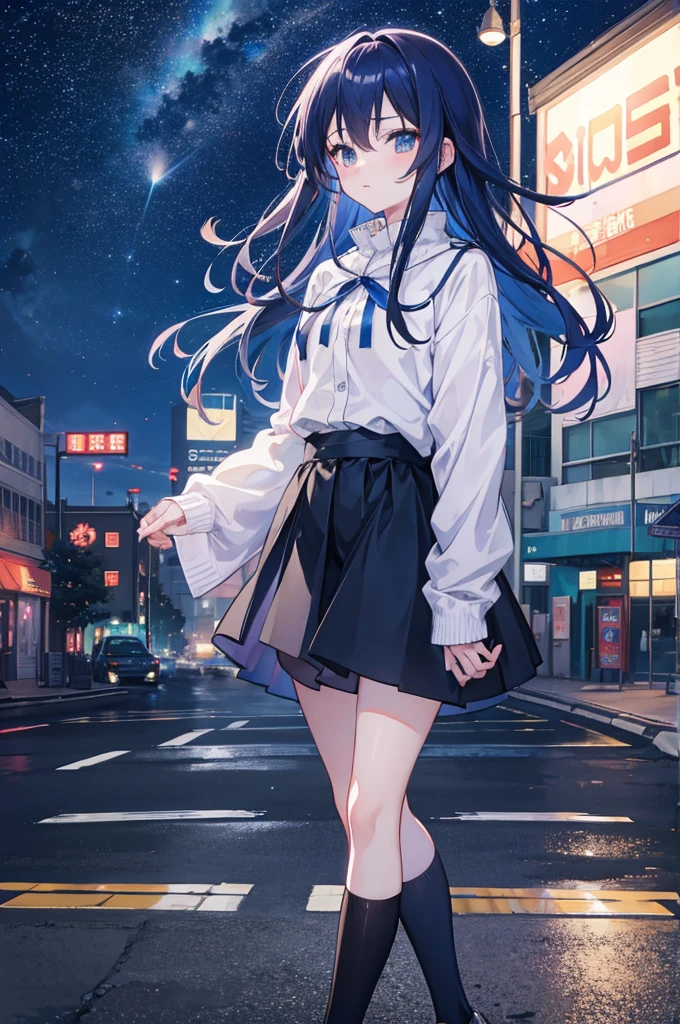 Anime boy walking on road at night with city background, Beautiful starry sky,Shining starry sky,Glowing stars,4 k manga wallpaper, Best Anime 4K Wallpapers, anime style 4 k, Anime art wallpaper 8k, anime art wallpaper 4k, anime art wallpaper 4k, 4k anime wallpaper, anime style cityscape, anime wallpaper 4k, The highest image quality,UHD,