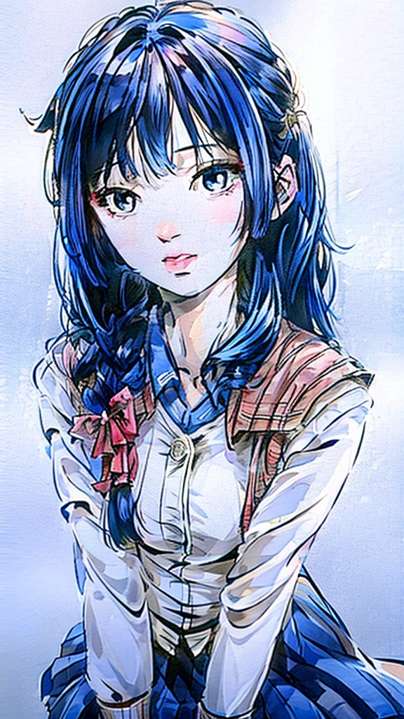 a girl with bangs