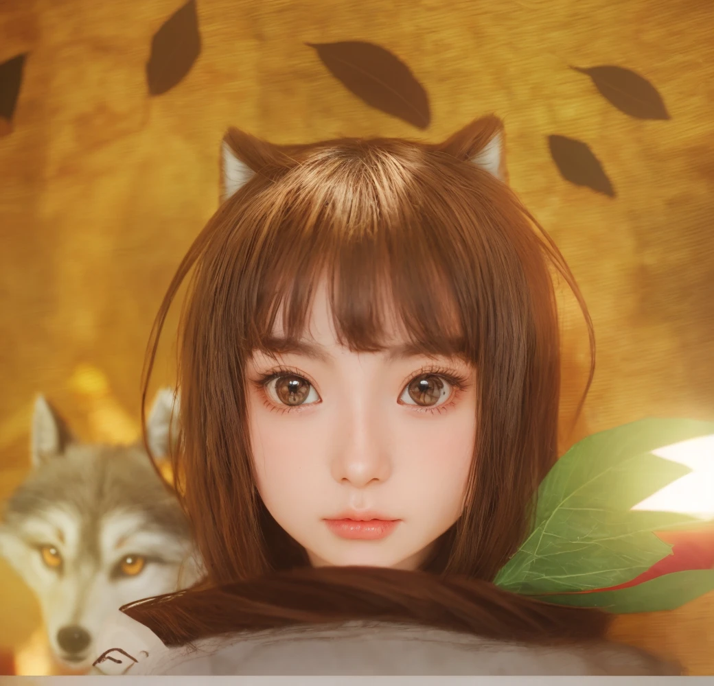 Highest quality、masterpiece、Ultra-high resolution、Raw photo male(Realism:4K)and raw photo woman(Realism:4K),Close-up of a fox in human form, male and female,Only females have 9 tails,Kissing with only the upper body