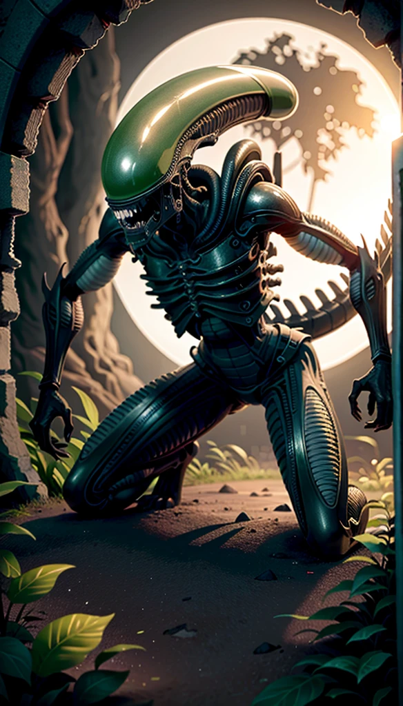 (cowboy shot), sfw, (masterpiece), (best quality:1.0), (ultra highres:1.0), detailed eyes
BREAK
xeno, monster, sharp teeth, science fiction, quadra ped, tail, down on all fours, dog like, symmetrical, sharp teeth, facing viwer
green , acid
BREAK
(forest, moonlight, gorgeous view)