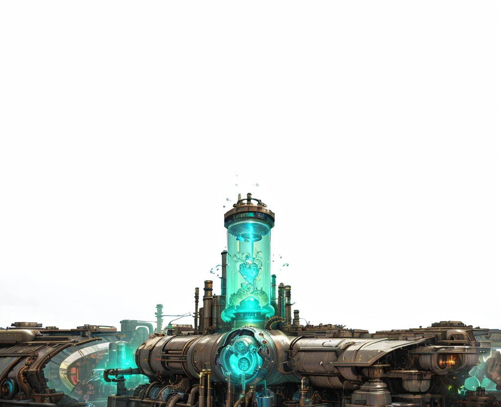 Clear light and dark,crystal,steampunk,culture tank,Power Reactor,4K,8K,Highest quality