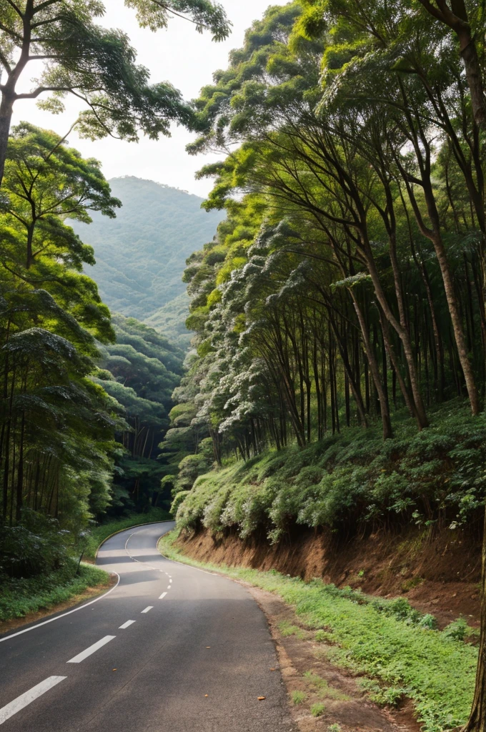 Curve Road left side forest near tea shope