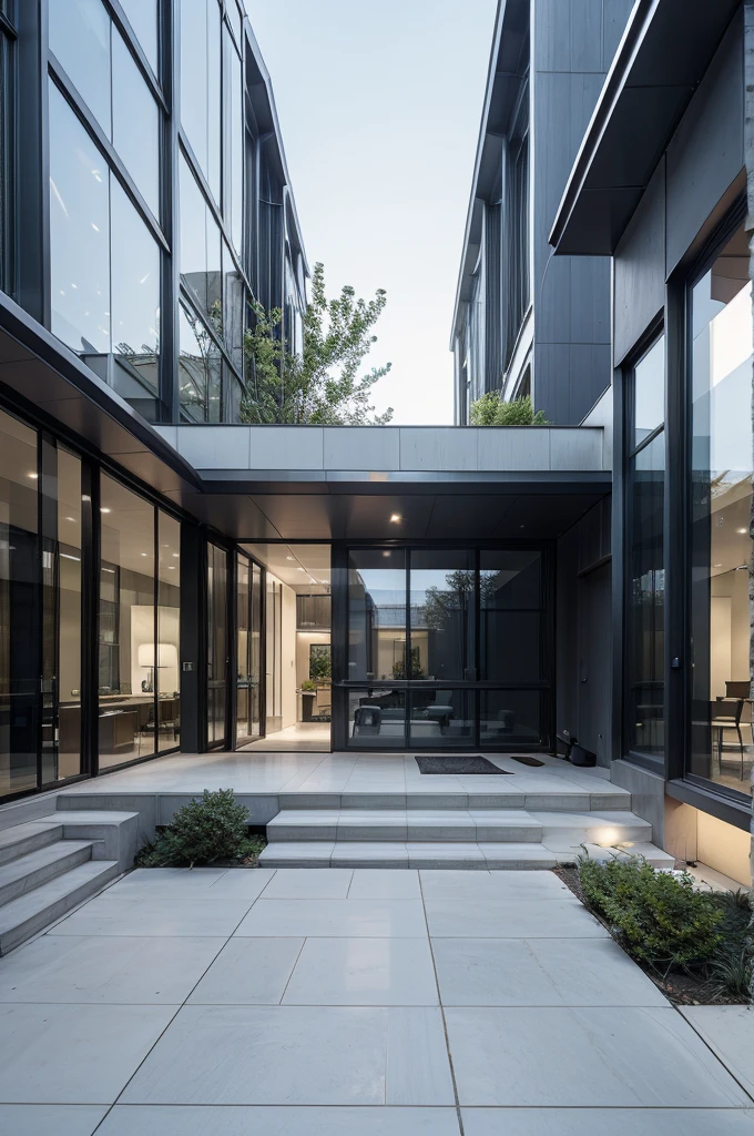 Architectural Floor Plan Description: Exterior and Front View, Interior Layout: Entryway, Living Room, Kitchen, Bathroom, Bedroom, Garage.