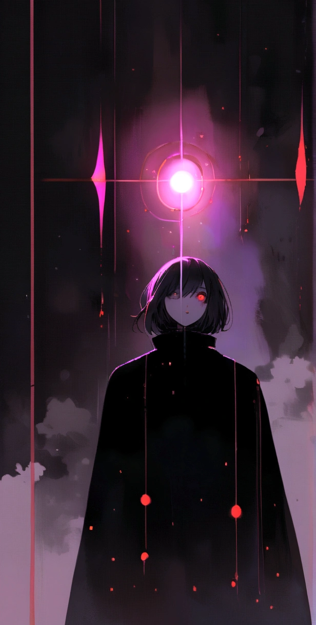 an eye contact of a dark and gloomy theme