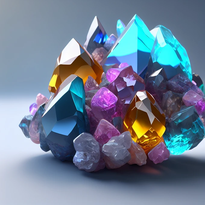 dreamlikeart beautiful mineral, rainbow crystals, ultra detailed, incredible lighting, hyper detailed, 8k, unreal engine 5, 3d render