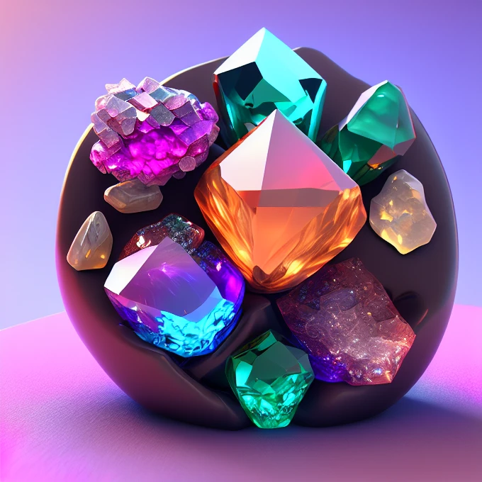 dreamlikeart beautiful mineral, rainbow crystals, vibrant colors, high saturation, ultra detailed, incredible lighting, hyper detailed, 8k, unreal engine 5, 3d render