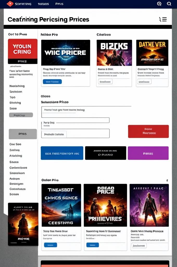 Create an ad for genre streaming platforms and leave me the spaces to list prices and prices