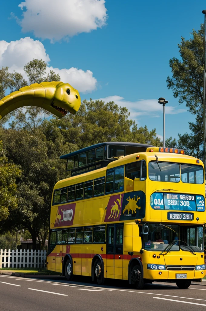dinosaur in the shape of a bus