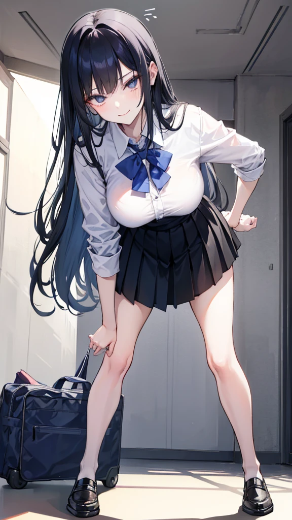 Lydia, a 6 foot tall female student with long black hair and a with a very short skirt, pushes Tom, a nerd, to the ground in the school yard. with a malicious smile, stands over him while he is on the ground, looking at her panties. tall girl, Scholar, uniform, 6,0ft, sexy, bully, Sexy legs