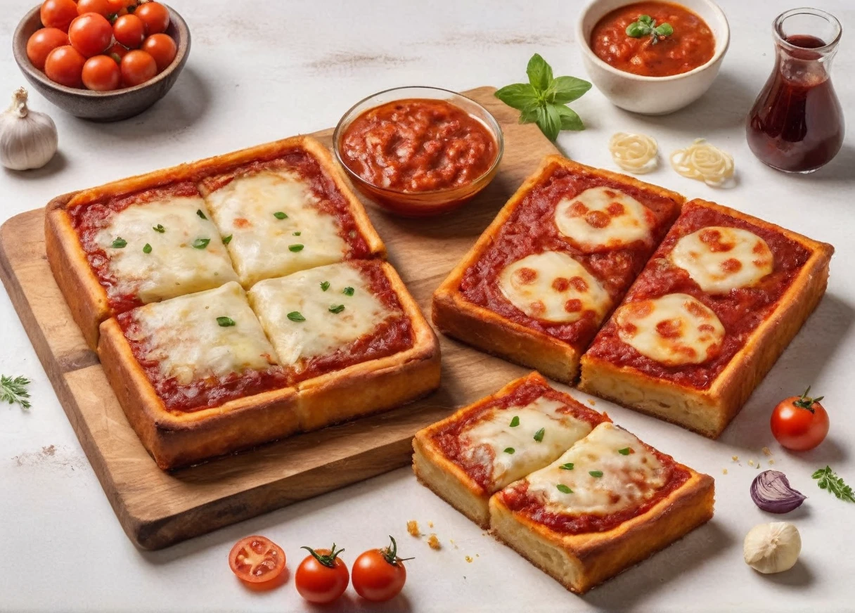 the sweet cake, rectangular in shape, on a white background, consists of two parts, the first part says osteria mario, and the first part has elements of pizza, spaghetti, tomatoes, and the second part says shwili, and consists of elements of khachapuri, khinkali, eggplant rolls