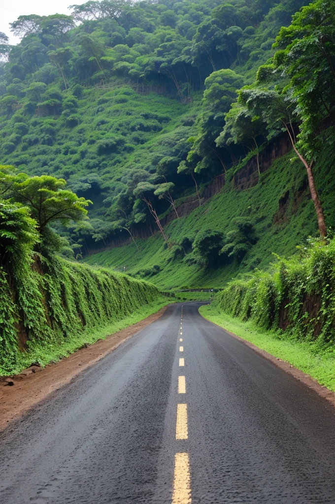 Ratnagiri road photo with text as Ratnagiri Rural Roads During Monsoon 