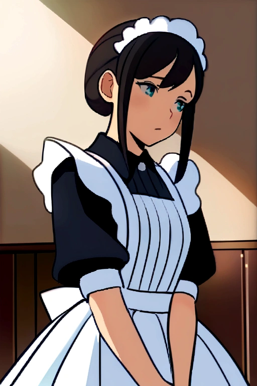 Maid girls smell butt
