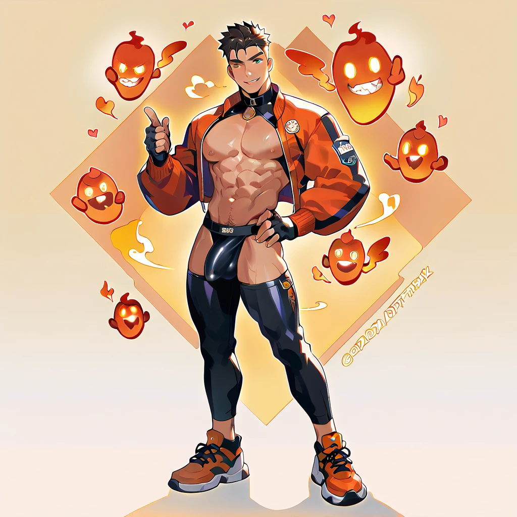 score_9, score_8_up, score_7_up, rating_explicit, source_anime, create a character just like ghost, full body , Bright aura, hot man, sexy pose