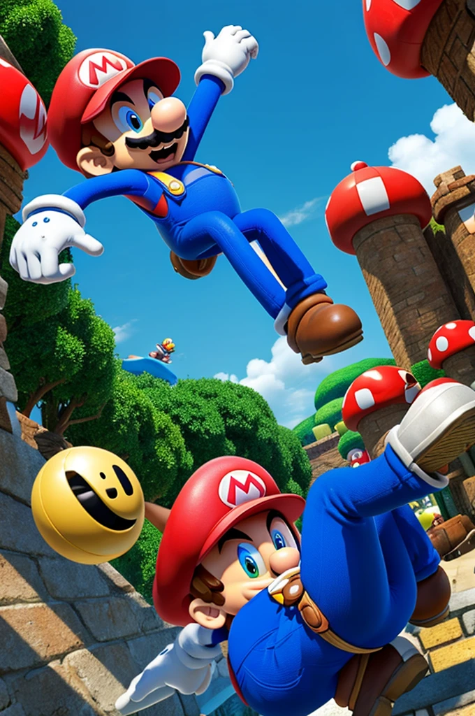Make me Mario jumping on sonic