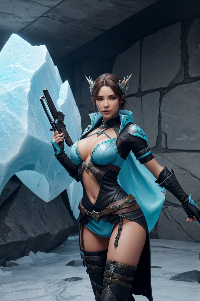 It's possible you saw an image or video featuring a female character in the Thorn Princess outfit holding a weapon with a Glacier skin.