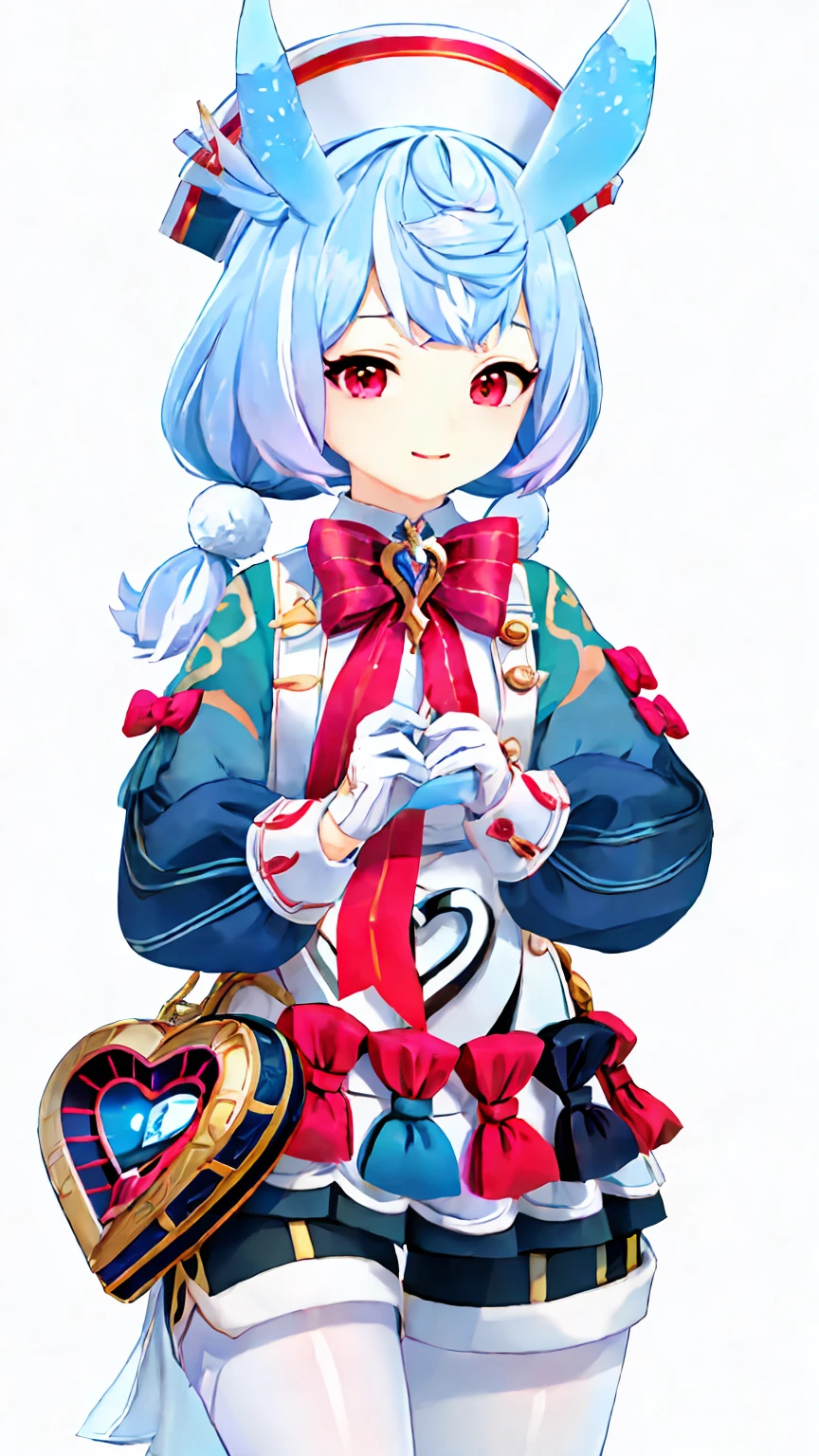 One girl, Shigewin \(Genshin Impact\), alone, Low twin tails, Animal ears, Red eyes, 青い髪 break (White Gloves 1.1), Red bow tie, Nurse cap, Princess Dress, White apron, Heart-shaped bag, Black shorts, (White Pantyhose:1.3) break エプロンの青いリボン, green shirt, Heart-shaped bag, white collar, Collared shirt, White waist ribbon, White Wings, Mini Wing, エプロンボウ break 視聴者を見る, 被写界深度 break looking at viewer, (Cowboy Shot:1.5), smile,下から構figure, Thighs, sexy, break (masterpiece:1.2), Highest quality, High resolution, unity 8k wallpaper, (figure:0.8), (美しいFine grain:1.6), Highly detailed face, Perfect lighting, Highly detailed CG, (Perfect hands, Perfect Anatomy) break ((masterpiece,Highest quality)), Super detailed, Shine, Shine光, Ray Tracing, (Perfect Face, Detailed face, Fine grain, Perfect hands, Perfect Fingers:1.5), HD, Super cute face, Highest quality, Super detailed break Shine目, (Highest qualityの写実的なイラスト), (Super fine), (Cute illustrations:1.3), (High chroma:1.3), Beautiful detailed face and eyes, Dynamic lighting, (Very delicate and beautiful) break (Nice hands), (Perfect hands:1.4), Highly detailed illustration, Super cute and beautiful, Highest quality, slender, ,, break 病院, Medical equipment, (Cute Background, There are many elements in the background:1.2),((Super detailedな背景)), ((8K wallpaper))
