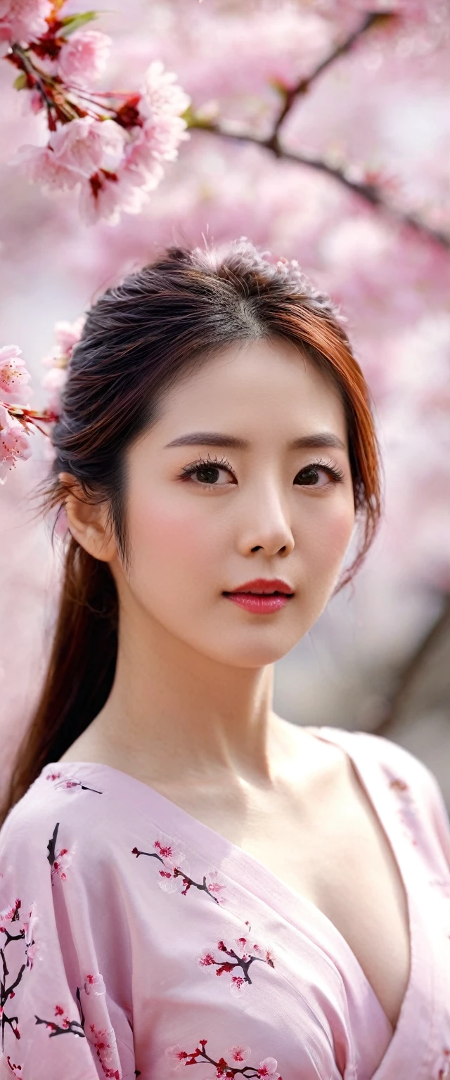 actress、cherry blossoms、genuine、photograph、High resolution