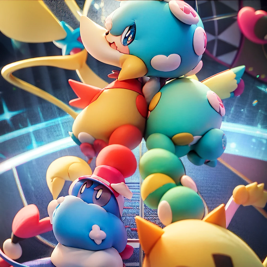 Pokemon Nanjamo's innerwear, girl, cute, yellow and pink hair