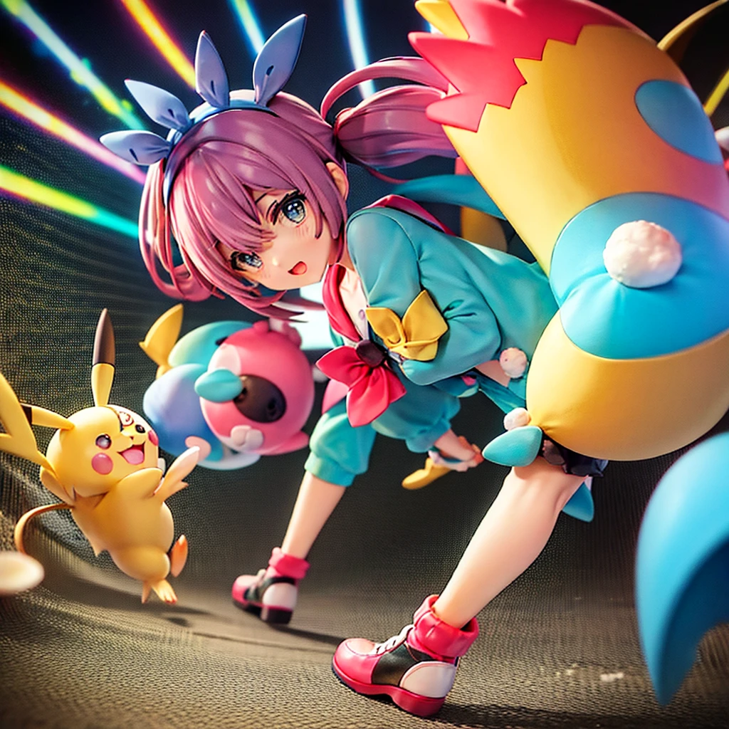 Pokemon Nanjamo's innerwear, girl, cute, yellow and pink hair