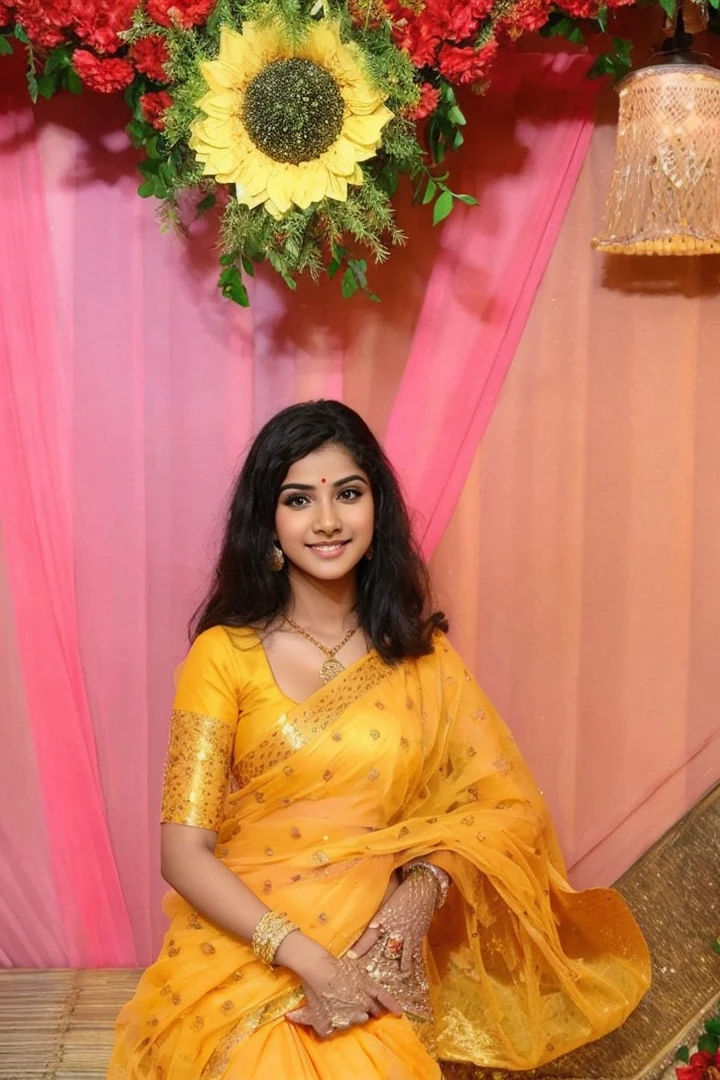 18 year cute, beautiful and hot girl is wear red glitter shiny saree preform dance in college with boy, she has hot figure and her clothes are tight