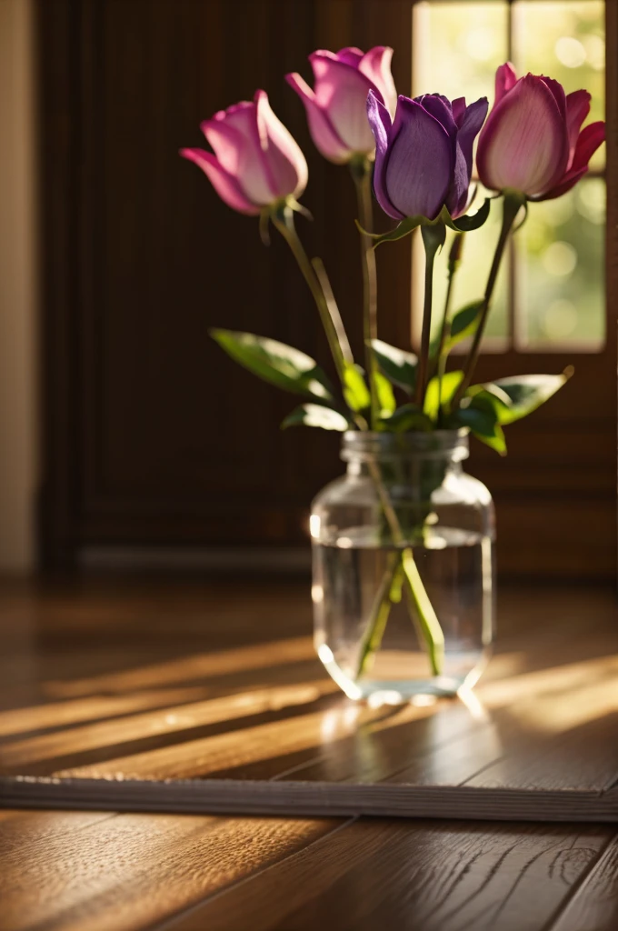 (flooring) flowers  back light Bokeh Blur Digital Background 