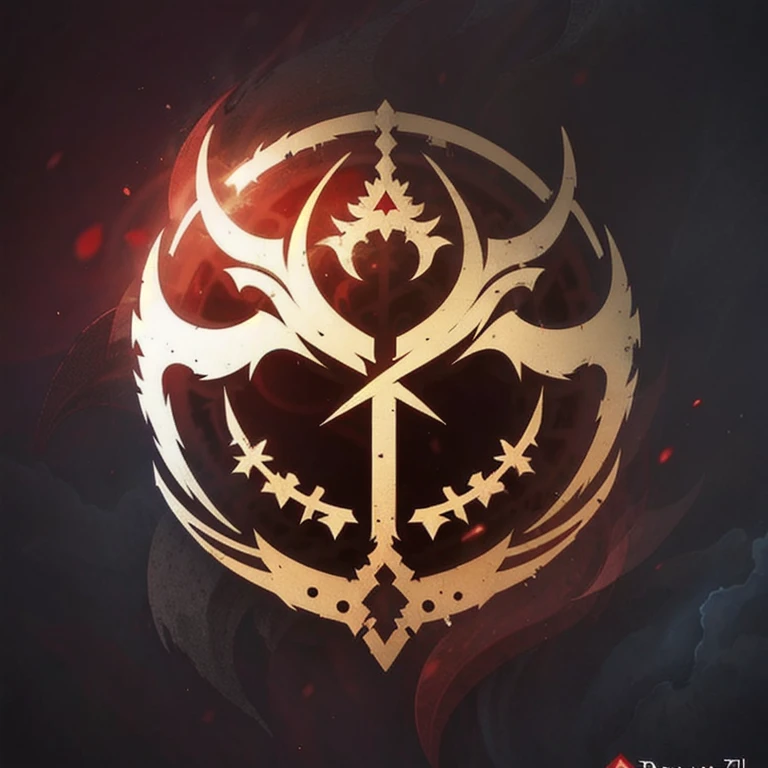 A logo with blood craters, too simple for a blood faction in an RPG world, blood emblem, only red color, frantic, anger, chic, Symmetrical, posh, high qualiy, Blood streaming, work of art, cinematographic