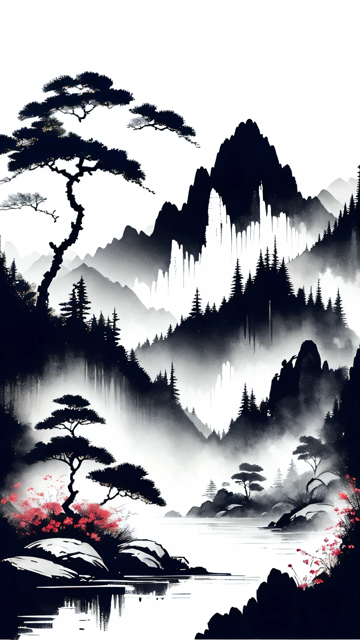 landscape ,background\(black sky,withered flowers all over the ground,a thick red water\), BREAK ,quality\(8k,wallpaper of extremely detailed CG unit, masterpiece,high resolution,top-quality,top-quality real texture skin,hyper realisitic,increase the resolution,RAW photos,best qualtiy,highly detailed,the wallpaper\)