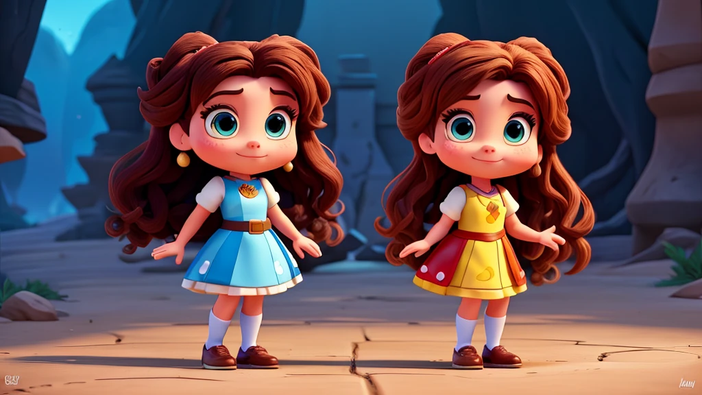 create a Disney pixel style character , where she's wearing those unicorn pajamas , and pass on the idea that is here to help the girls find their accessory that suits each of them and is beautiful and charming dressed in the best quality, a work of art