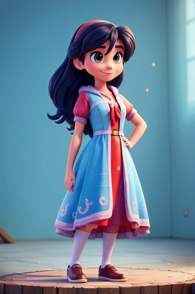 High quality image and resolution , create a Disney pixel style character , where she's wearing those unicorn pajamas , and share the idea you've read here to help girls find their accessory that suits each of them and is beautiful and charming in costume