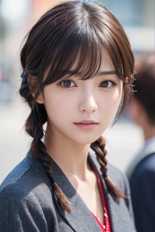 masterpiece:1.3), (8K, Realistic, RAW Photos, Best image quality: 1.4), Japanese schoolgirl、(Random Hairstyles:1.2)、Highly detailed face、Attention to detail、double eyelid、Chest to chest、Sharp focus:1.2、Beautiful woman:1.4、Light brown hair、Highest quality、masterpiece、Ultra-high resolution、(Realistic:1.4)、非常に詳細でプロフェッショナルに照らされたlol顔、Loose、thin、lol、Short-haired、Deadly position、Pets