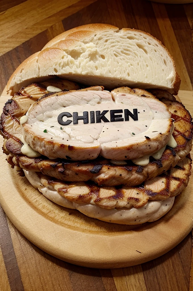 Make a logo of The Chicken Steak's