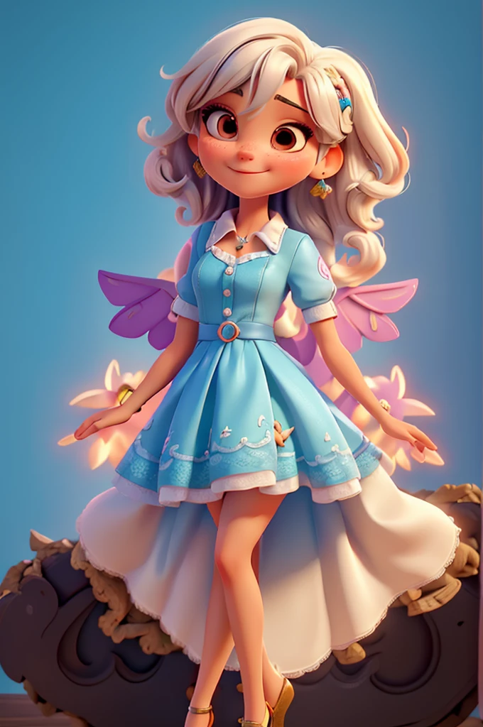 create a high quality image, with great resolution and a woman character, that is a fashion statement from CHARM IT! BRAZIL that loves combining accessories and is fun when we look at it and enchants all the girls who look at it, is beautiful and cute and has real wings
