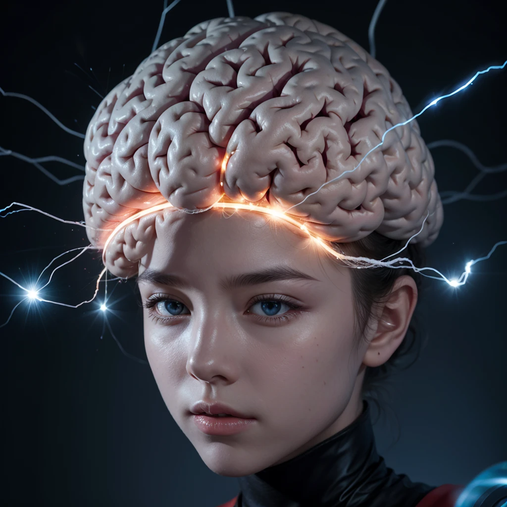 A Brain connected to a power source 