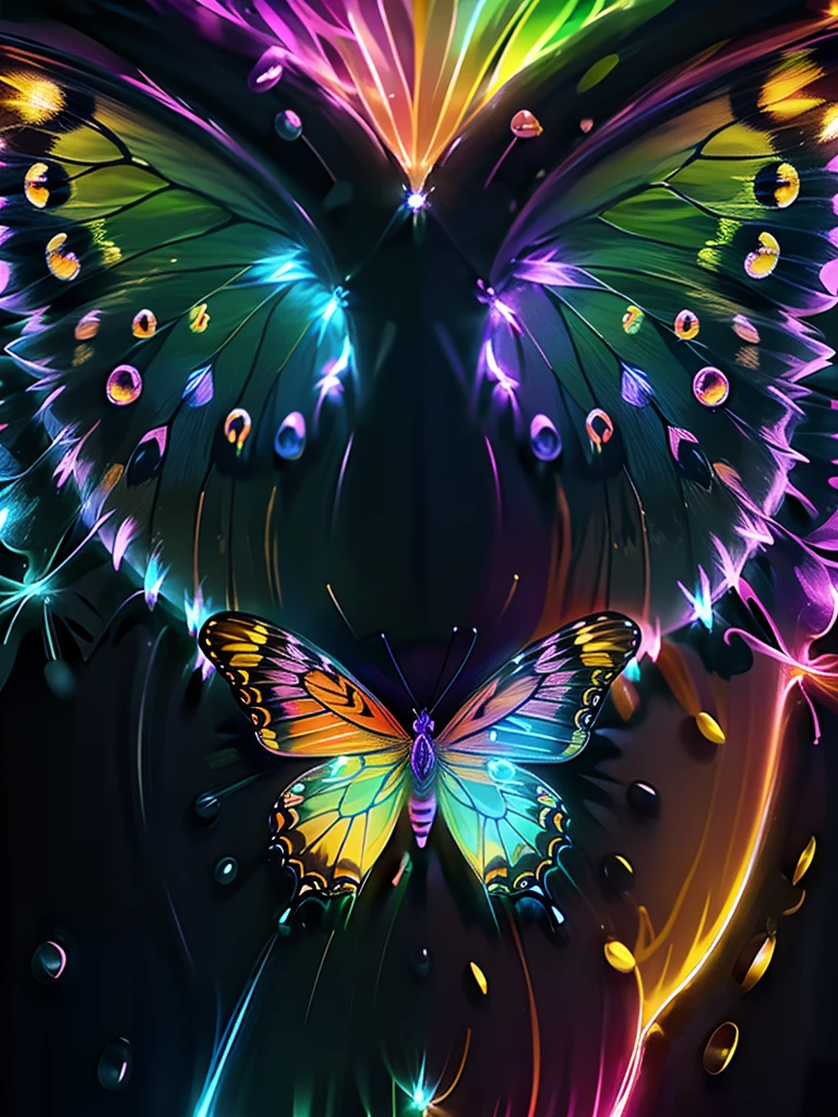 This stunning macro photo captures a colorful butterfly illuminated by gorgeous volumetric lighting without clipping the wings.